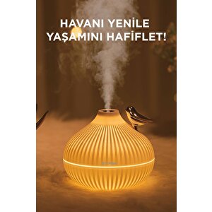 Hava Nemlendiricisi Buhar Makinesi Gece Lambalı Ultrasonik H12 Beyaz