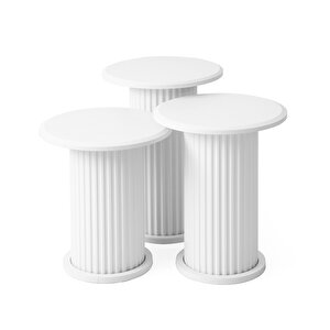 Bohem Zi̇gon Sehpa, Beyaz