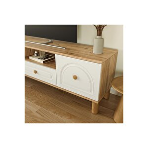 Bohem Tv Ünitesi 180 Cm Mdf N Kapak Çizgili, Atlanti̇k Çam Atlanti̇k Çam Atlantik Çam
