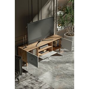 Bohem Tv Ünitesi 180 Cm Mdf N Kapak Çizgili, D Kapak Çi̇zgi̇li̇ D Kapak Çi̇zgi̇li̇ Atlantik Çam