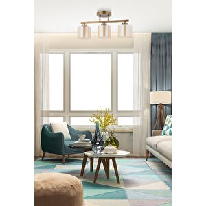 Av-7013-406-3e Eskitme Kaplama Modern Avize E27 Metal Cam 57 Cm