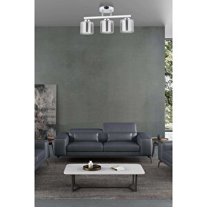 Av-7013-406-3k Krom Kaplama Modern Avize E27 Metal Cam 57 Cm