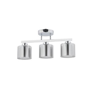 Av-7013-406-3k Krom Kaplama Modern Avize E27 Metal Cam 57 Cm