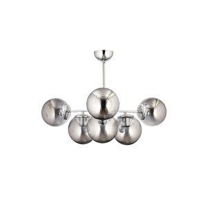 Av-7013-402-6k Krom Kaplama Modern Avize E27 Metal Cam 70 Cm