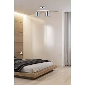 Av-7013-406-2k Krom Kaplama Modern Avize E27 Metal Cam 42 Cm