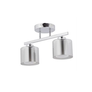 Av-7013-406-2k Krom Kaplama Modern Avize E27 Metal Cam 42 Cm