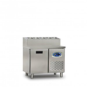 Tek Kapılı Alçak Monte Pizza Hazırlık Dolabı 196 Litre 100 X 70 X 109 (cm)