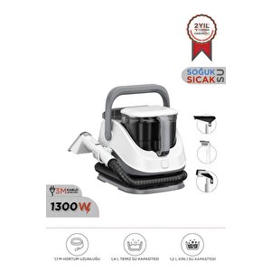 Buharlı Temizleyici Halı Ve Koltuk Yıkama Cam Zemin Mutfak Temizleme Buhar Makinesi Tcc01 Gri