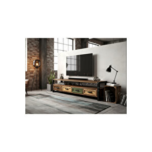 Almond Doğal Ahşap Çekmeceli̇ Tv Üni̇tesi̇ - 140cm 140 cm