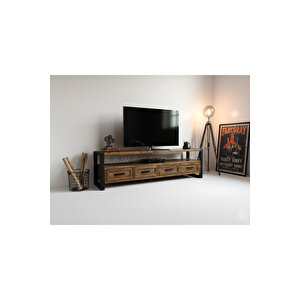 Bell Doğal Ahşap Çekmeceli̇ Tv Üni̇tesi̇ - 230cm 230 cm