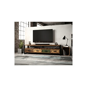 Almond Doğal Ahşap Çekmeceli̇ Tv Üni̇tesi̇ - 160cm 160 cm