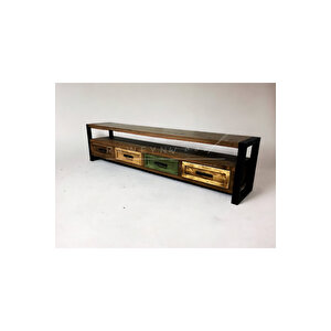 Almond Doğal Ahşap Çekmeceli̇ Tv Üni̇tesi̇ - 160cm 160 cm