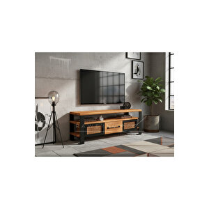 Iron Doğal Ahşap Çekmeceli̇ Tv Üni̇tesi̇ - 120cm 120 cm