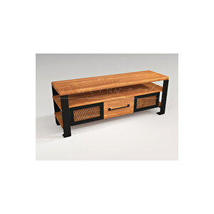 Iron Doğal Ahşap Çekmeceli̇ Tv Üni̇tesi̇ - 120cm 120 cm