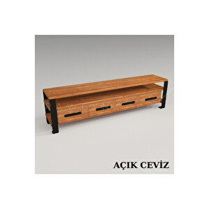 Sea Doğal Ahşap Çekmeceli̇ Tv Üni̇tesi̇ - 220cm 220 cm