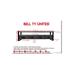 Deryawood Bell Doğal Ahşap Çekmeceli̇ Tv Üni̇tesi̇ - 210cm