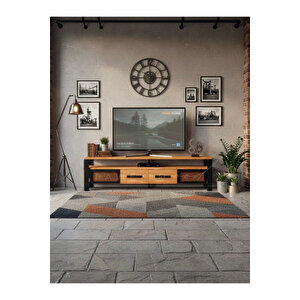 Iron Doğal Ahşap Çekmeceli̇ Tv Üni̇tesi̇ - 180cm 180 cm