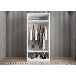 Bar İki Kapaklı Gardırop Beyaz G.i.b_3_70cm 70 cm