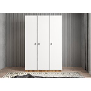 Bar Üç Kapaklı Gardırop Ceviz&beyaz G.u.b_10_120cm 120 cm