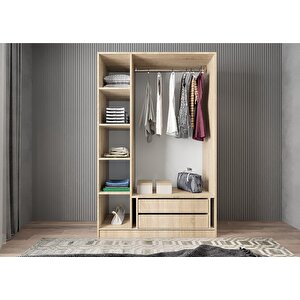 Bar Üç Kapaklı Gardırop Meşe G.u.b_4_120cm 120 cm
