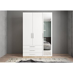 Life Üç Kapaklı Gardırop Meie&beyaz G.u.l_7_135cm 135 cm