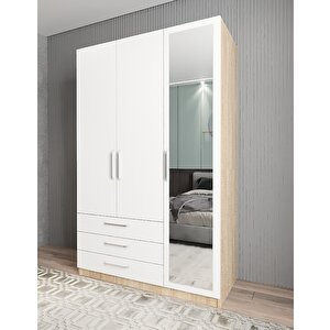 Life Üç Kapaklı Gardırop Meie&beyaz G.u.l_7_135cm 135 cm