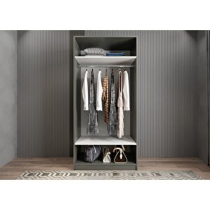 Bar İki Kapaklı Gardırop Antrasit G.i.b_4_80cm 80 cm