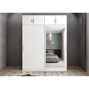Süper Sürgülü Gardırop Beyaz G.r.s_1_140cm 140 cm