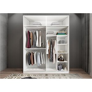 Süper Sürgülü Gardırop Beyaz G.r.s_1_140cm 140 cm