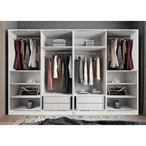 Yıldız Sürgülü Gardırop Beyaz&antrasit G.r.y_6_360 360 cm