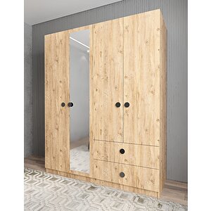 Harika Dört Kapaklı Gardırop Çam G.d.h_3_180cm 180 cm