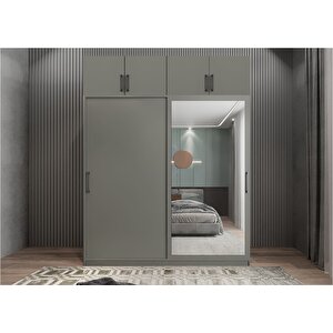Süper Sürgülü Gardırop Antrasit G.r.s_2_180cm 180 cm