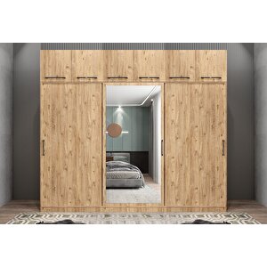 Zirve Sürgülü Gardırop Çam G.r.z_4_180cm 180 cm