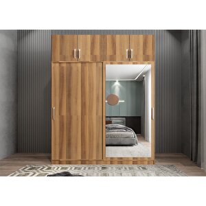 Süper Sürgülü Gardırop Ceviz G.r.s_3_160cm 160 cm