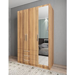 Life Üç Kapaklı Gardırop Ceviz G.u.l_5_105cm 105 cm