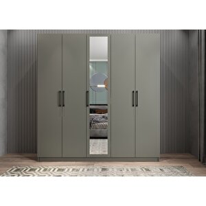 Bar Beş Kapaklı Gardırop Antrasit G.b.l_2_150cm 150 cm