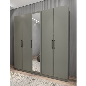 Bar Beş Kapaklı Gardırop Antrasit G.b.l_2_150cm 150 cm