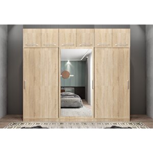 Zirve Sürgülü Gardırop Meşe G.r.z_5_240cm 240 cm