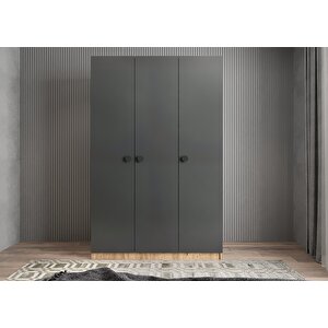 Bar Üç Kapaklı Gardırop Çam&antrasit G.u.b_8_120cm 120 cm