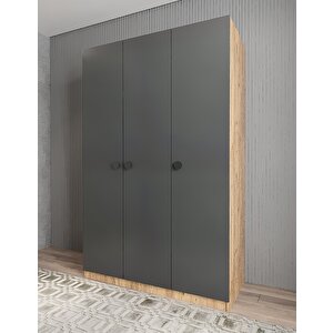 Bar Üç Kapaklı Gardırop Çam&antrasit G.u.b_8_105cm 105 cm