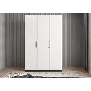 Bar Üç Kapaklı Gardırop Antrasit&beyaz G.u.b_6_135cm 105 cm