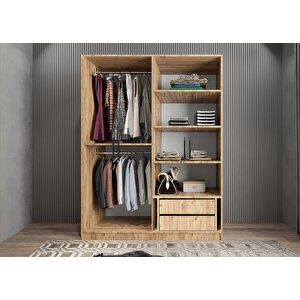 Trend Dört Kapaklı Gardırop Çam G.d.t_3_140cm 140 cm