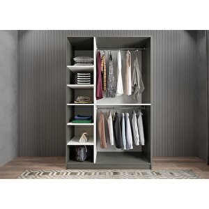 Eko Üç Kapaklı Gardırop Antrasit G.u.e_3_120cm 120 cm