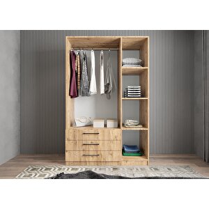 Life Üç Kapaklı Gardırop Çam G.u.l_3_120cm 120 cm