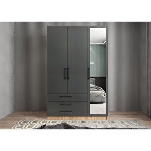 Life Üç Kapaklı Gardırop Çam&antrasit G.u.l_8_105cm 105 cm