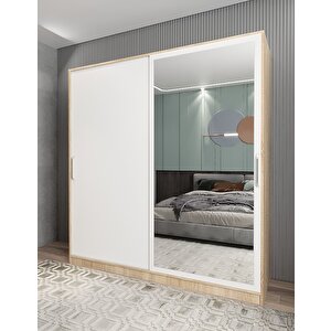 Kale Sürgülü Gardırop Meşe&beyaz G.r.k_9_120cm 120 cm