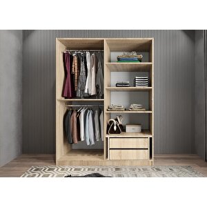 Trend Dört Kapaklı Gardırop Meşe G.d.t_5_140cm 140 cm
