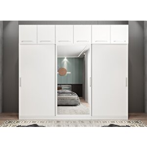Zirve Sürgülü Gardırop Beyaz G.r.z_180cm 180 cm