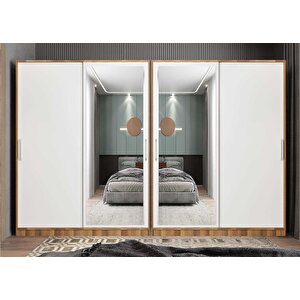 Yıldız Sürgülü Gardırop Ceviz&beyaz G.r.y_10_360 360 cm