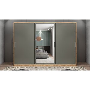 Işıltı Sürgülü Gardırop Çam&antrasit G.r.i_10_240cm 240 cm